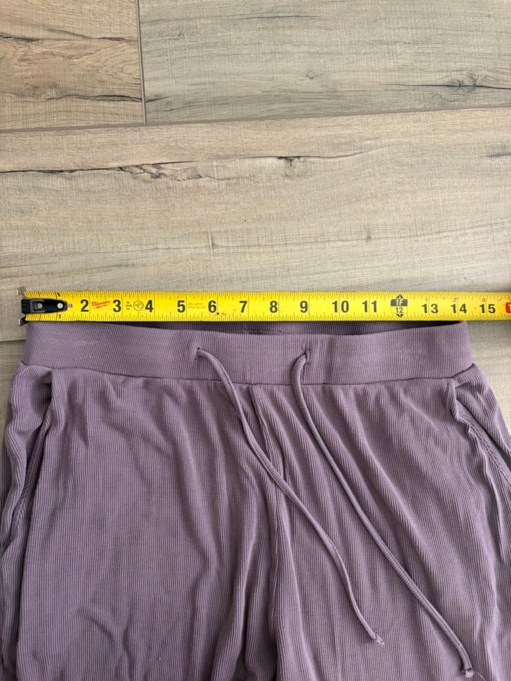 Cozy Earth Bamboo Rib Knit Wide Leg Classic Pajama Pant Loungewear Lavender M - Picture 8 of 10